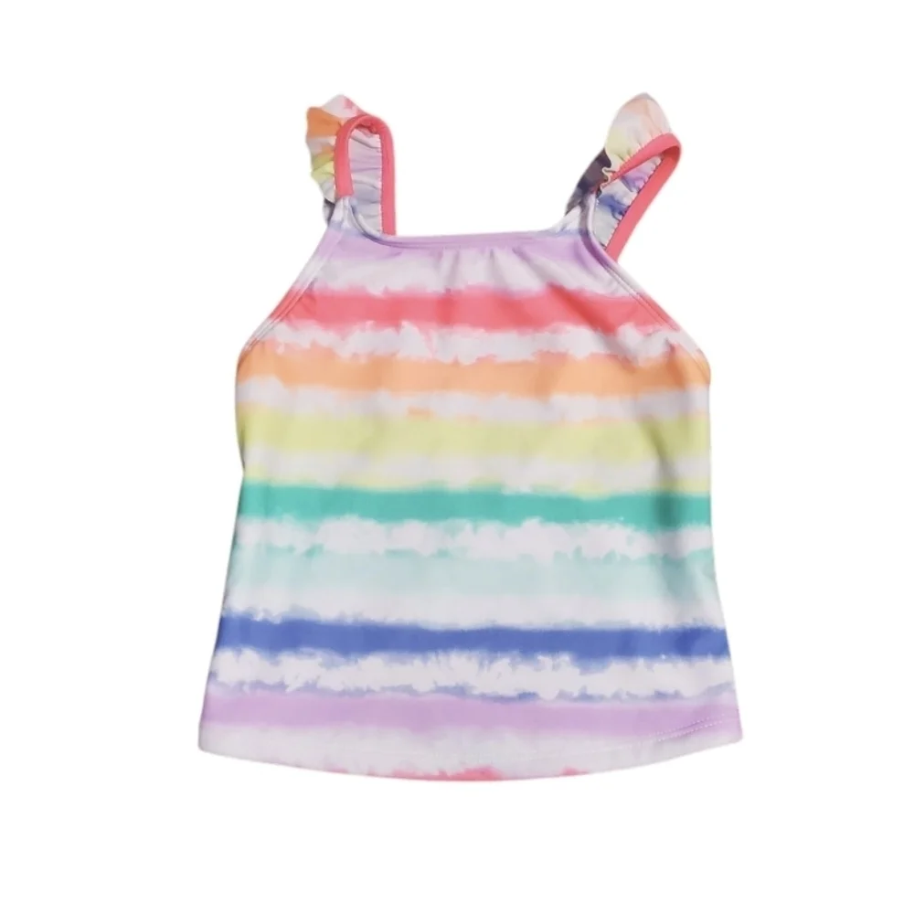 NWT Cat & Jack Girl's 2 PC Tie-Dye Tankini Swimsuit XS 4/5